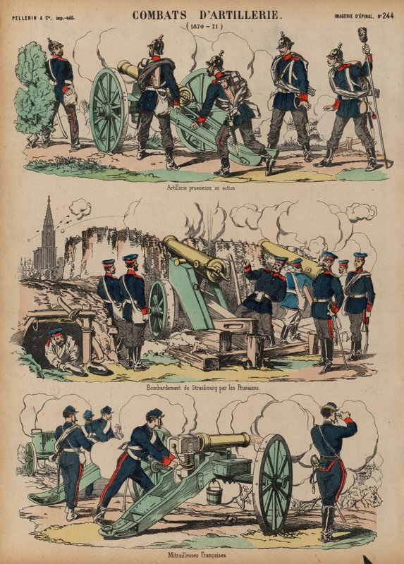 Artilleri i aktion, fransk-preussiska kriget, 1870-1871 av French School