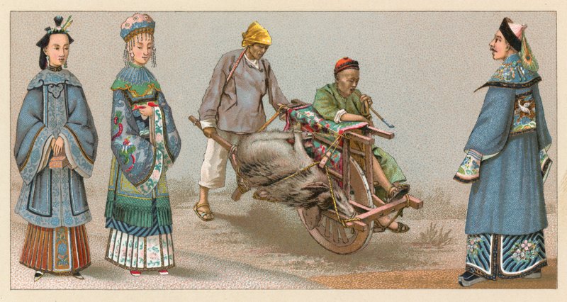 Asien kostym av French School