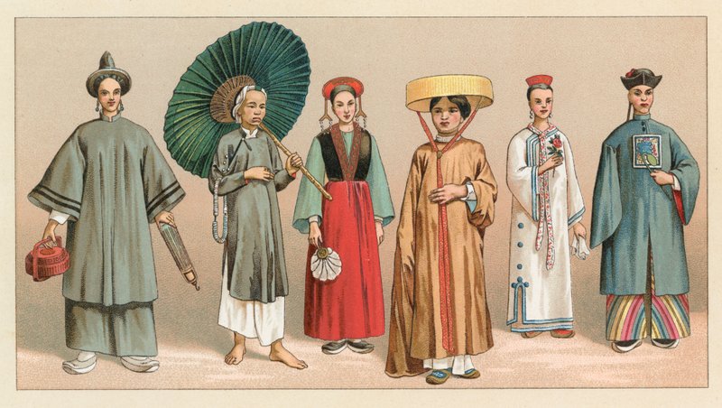 Asien kostym av French School
