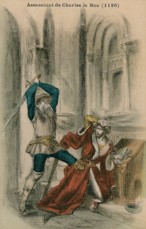 Mordet på Charles Le Bon, 1126 e.Kr av French School