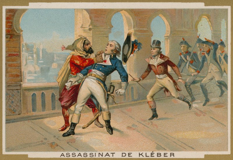 Mordet på Jean-Baptiste Kleber, befälhavare för franska trupper i Egypten, Kairo, 1800 av French School