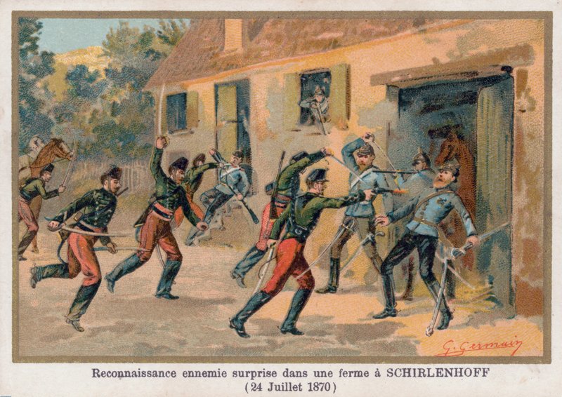 Attack mot en bondgård i Schirlenhoff av French School