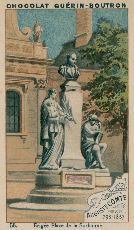 Auguste Comte, filosof, 1798-1857, uppförd Place de la Sorbonne av French School