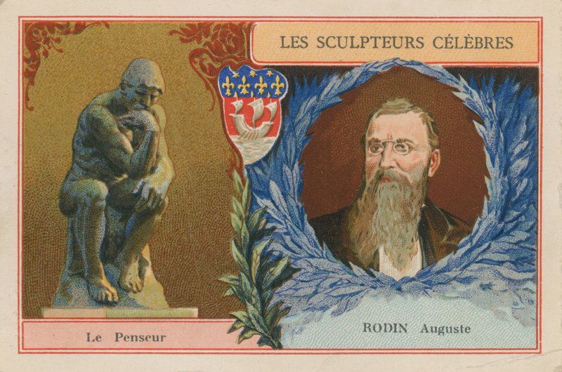 Auguste Rodin, fransk skulptör och hans Tänkaren av French School
