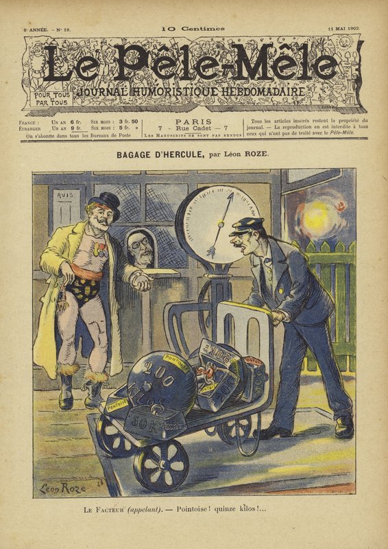 Bagage av Hercules. Illustration för Le Pele-Mele av French School
