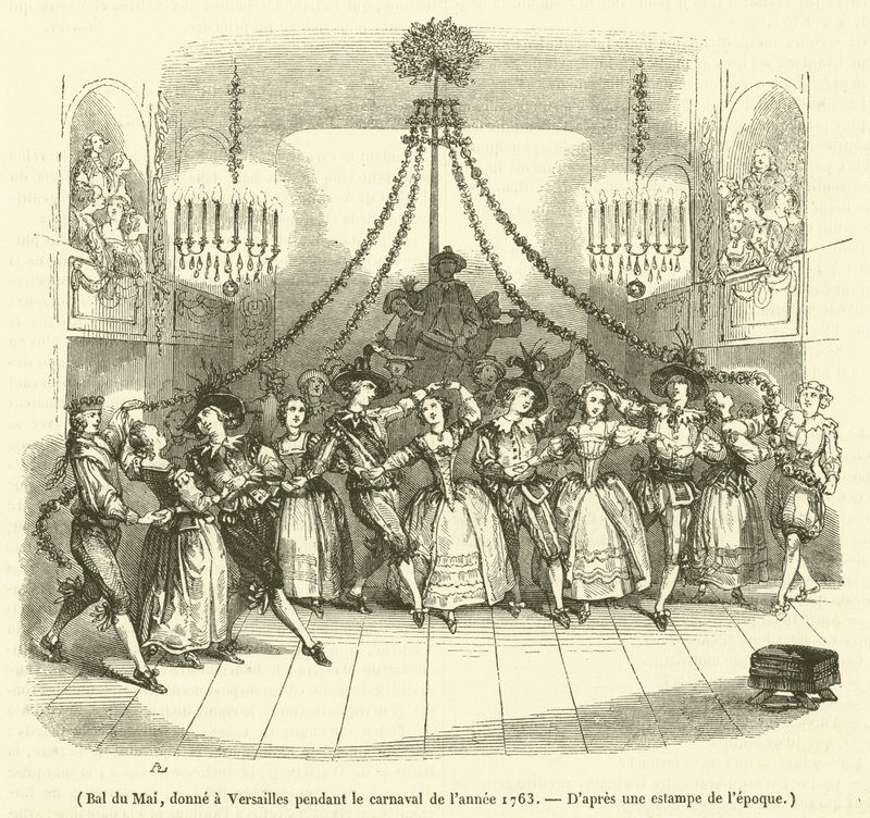 Bal du Mai, given i Versailles under karnevalen år 1763 av French School