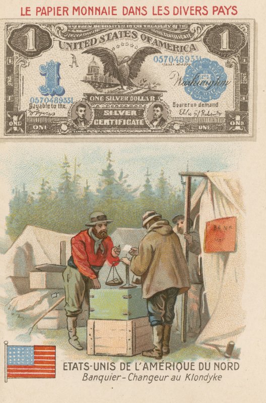 Bankir och växlare, Klondike, Alaska, USA av French School