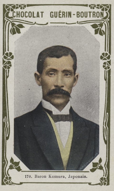 Baron Komura, japansk (färgad bild) av French School