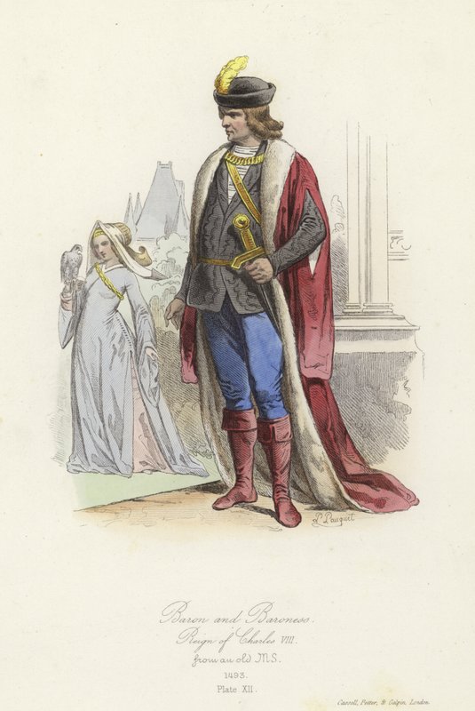 Baron och friherrinna, regeringstid av Karl VIII av Frankrike av French School