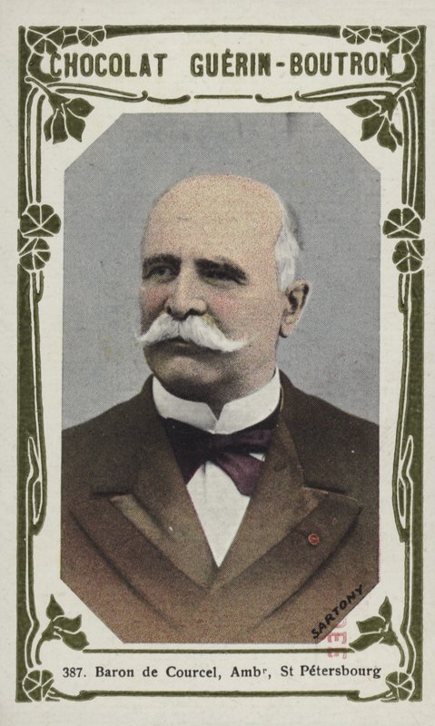 Baron de Courcel, ambassadör, St Petersburg (färgat foto) av French School