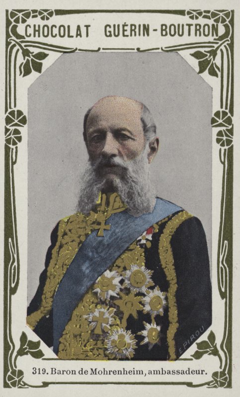 Baron de Mohrenheim, ambassadör (färgad bild) av French School