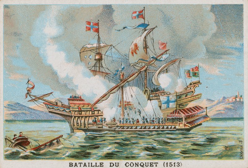 Slaget vid Le Conquet, 1530 av French School