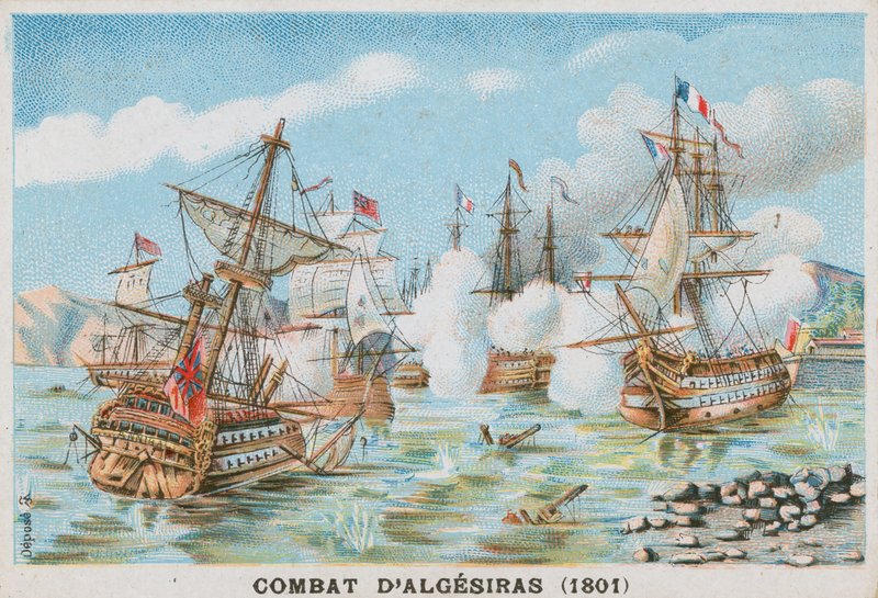Slaget vid Algeciras; 1801 av French School