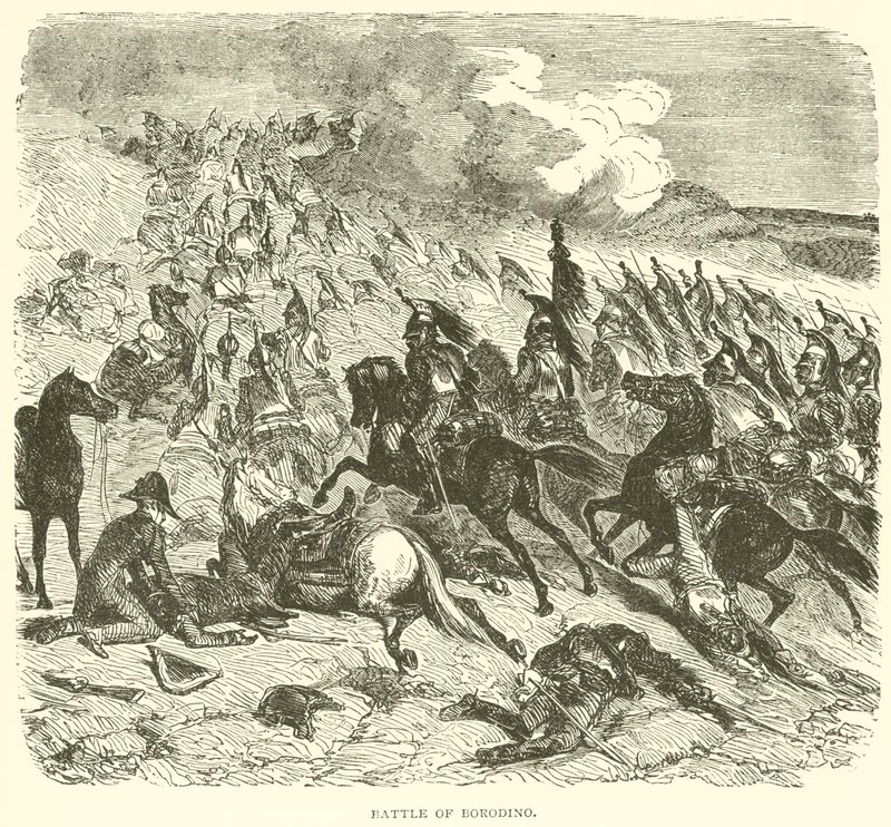 Slaget vid Borodino (gravyr) av French School