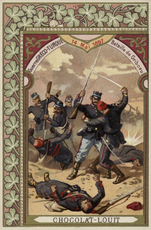 Slaget vid Gribovo, grekisk-turkiska kriget, 14 maj 1897 av French School