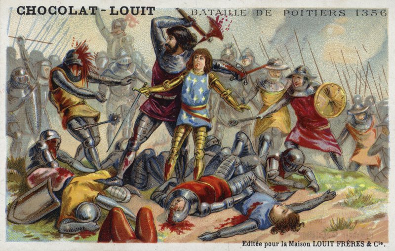 Slaget vid Poitiers, Frankrike, 1356 av French School