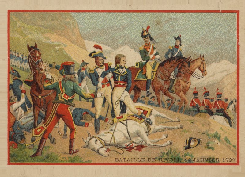 Slaget vid Rivoli, 14 januari 1797 av French School