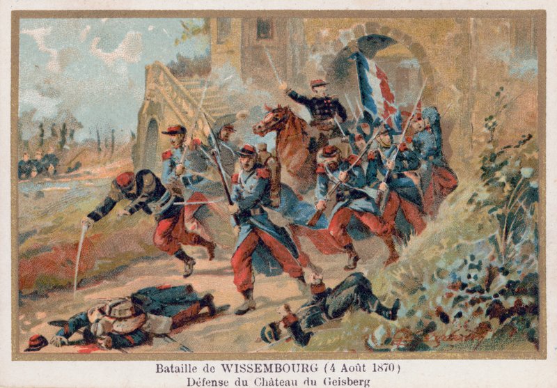 Slaget vid Wissembourg, försvar av Chateau Geisberg av French School