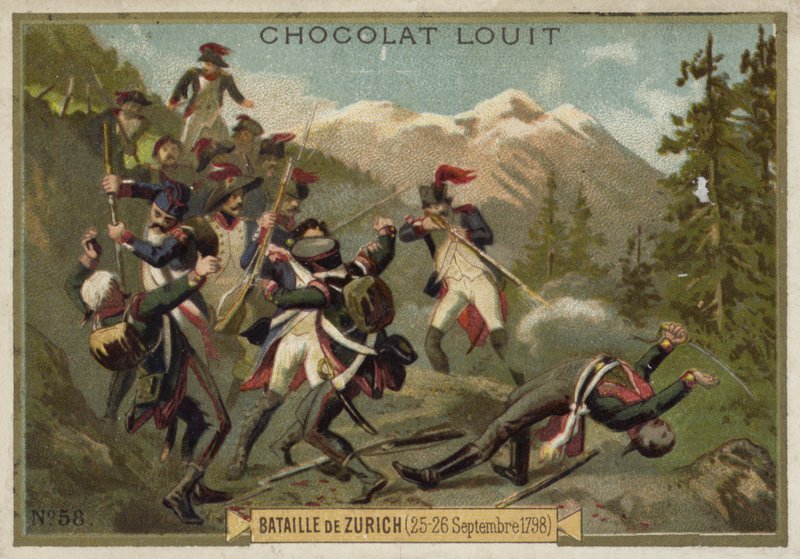 Slaget vid Zürich, franska revolutionskrigen, 25-26 september 1799 av French School
