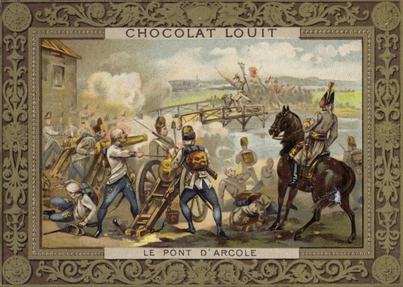 Slaget vid bron över Arcole, Italien, 1796 av French School