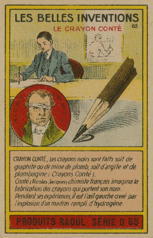 Vackra uppfinningskort, Conte krita av French School