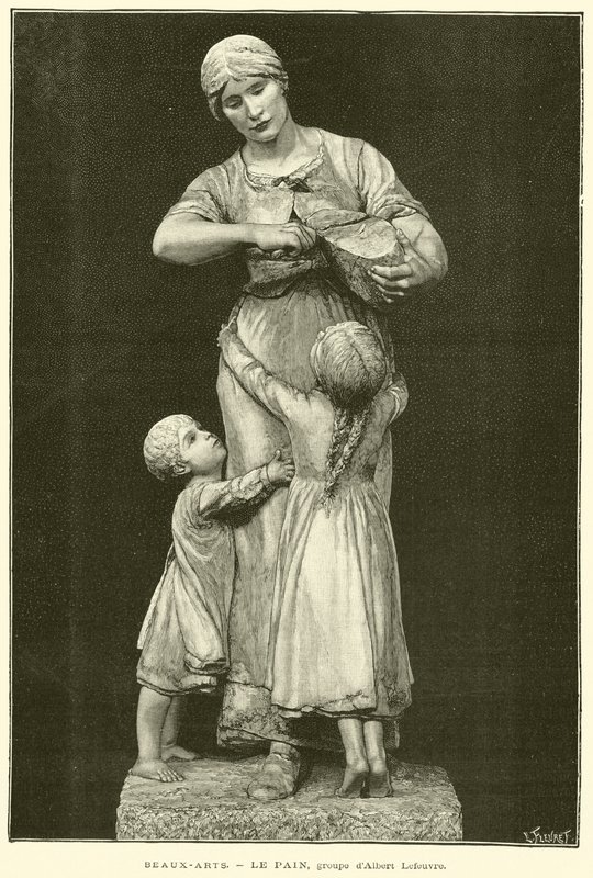 Fine Arts, Le Pain, grupp av Albert Lefeuvre (gravyr) av French School