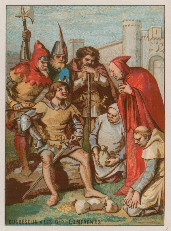 Bertrand du Guesclin övertygar de fria företagen att förenas av French School