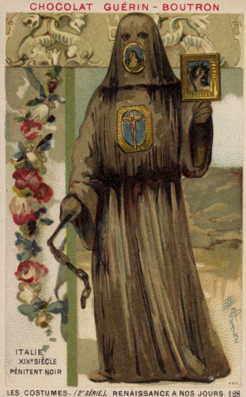 Black Penitent, Italien, 1800-talet av French School