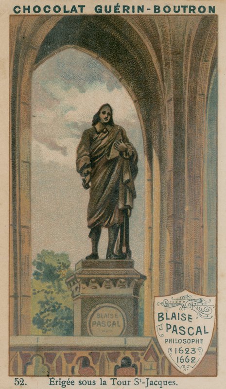 Blaise Pascal, filosof, 1623-1662, uppförd under Tour St-Jacques av French School
