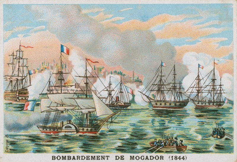 Bombardement av Mogador, Marocko, av fransmännen, 1844 av French School