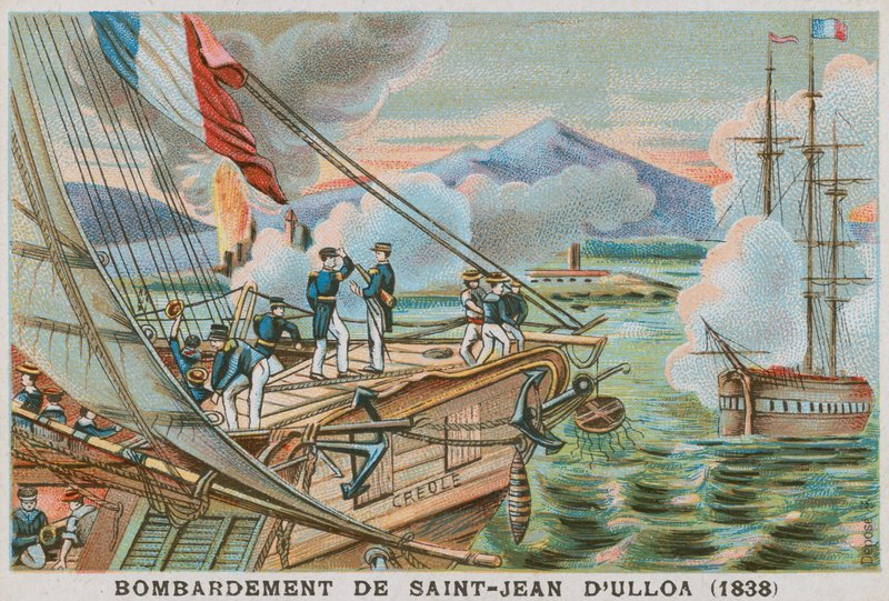 Bombardement av San Juan de Ulua, Mexiko, av fransmännen, 1838 av French School