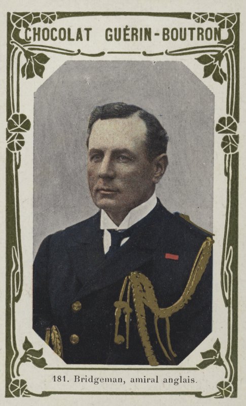 Bridgeman, brittisk amiral (färgad bild) av French School