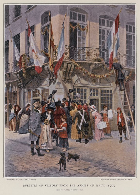 Segerbulletin från Italiens arméer av French School