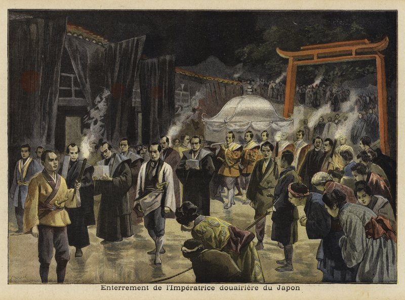 Enkekejsarinnan av Japan begravdes 1897 av French School