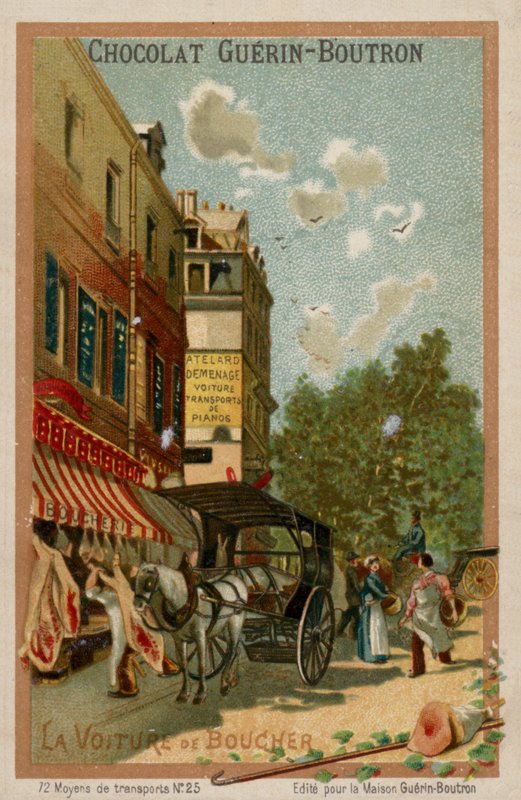 Slaktarvagn (chromolitho) av French School