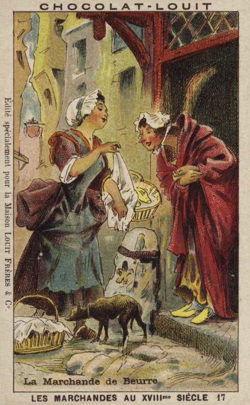 Smörsäljare, 1700-tal av French School