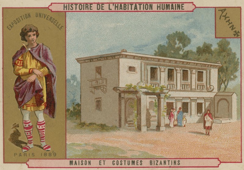 Bysantinskt hus och kostymer av French School