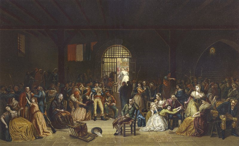 Uppmaning till de sista offren för terrorn vid St Lazare-fängelset, franska revolutionen, 1794 av French School