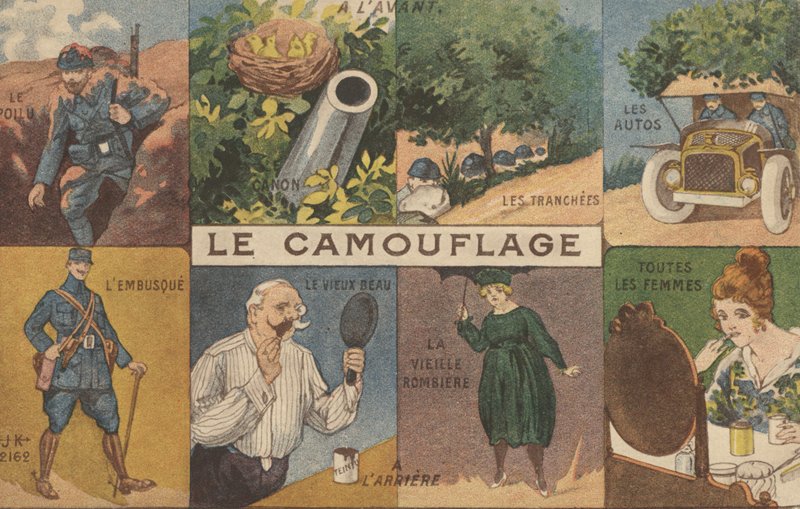 Kamouflage (färg litho) av French School
