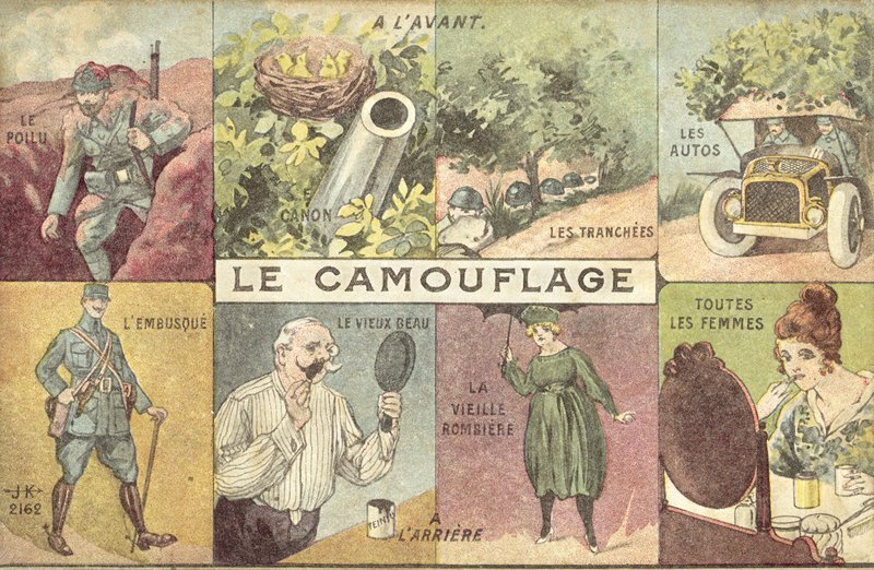 Kamouflage (färg litho) av French School