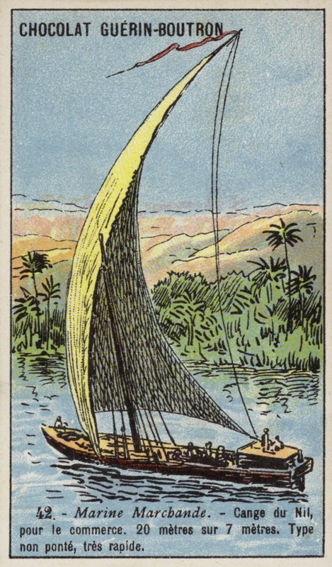 Förändring på Nilen, Egypten (chromolitho) av French School