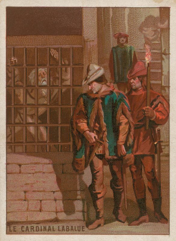 Kardinal Jean La Balue i fängelse 1469 av French School