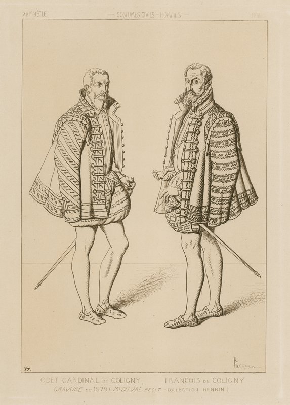 Kardinal Odet de Coligny (1517-1571) och Francois de Coligny (1557-1591) av French School