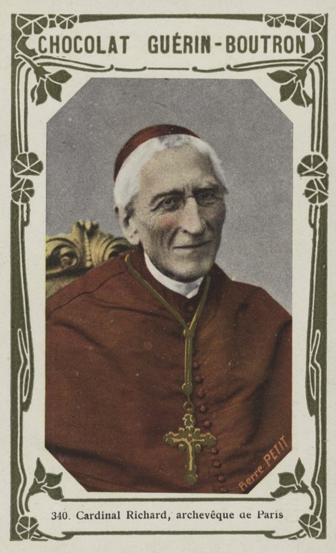 Kardinal Richard, archeveque de Paris (färgat foto) av French School