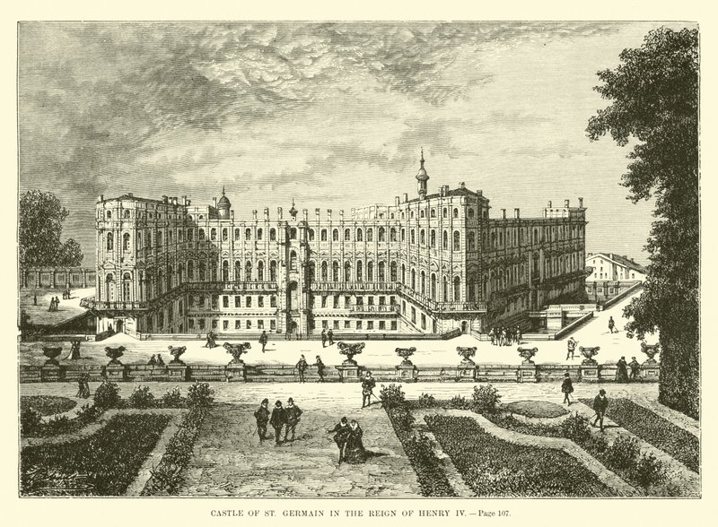 Castle of St Germain under Henry IVs regeringstid av French School