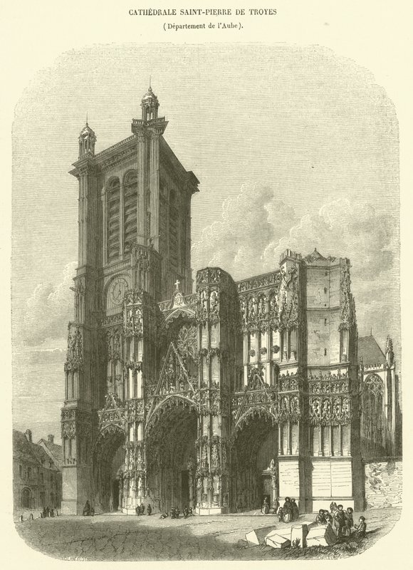 Saint-Pierre Cathedral of Troyes, Department of Aube (gravyr) av French School