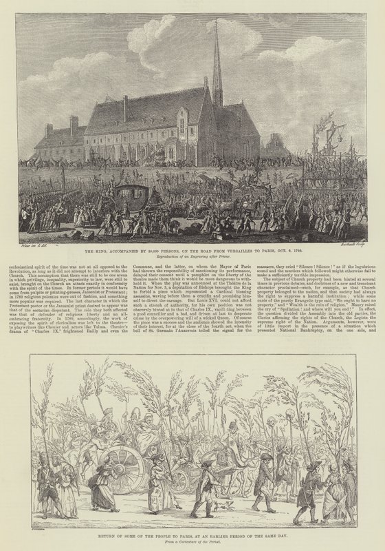 Hundraårsminnet av franska revolutionen (gravyr) av French School