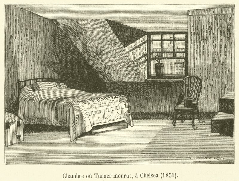 Rum där Turner dog, i Chelsea av French School