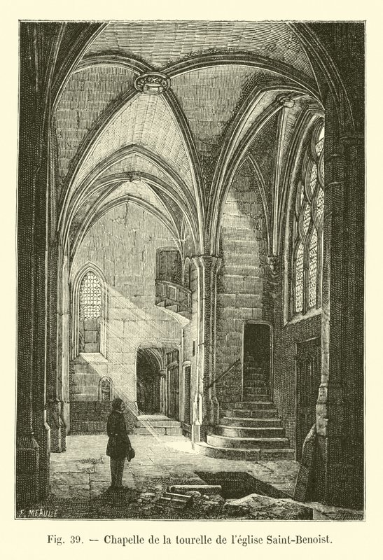 Kapell av tornet i Saint-Benoist-kyrkan av French School