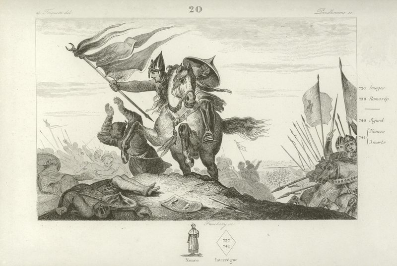 Charles Martel i slaget vid Tours, 732 av French School